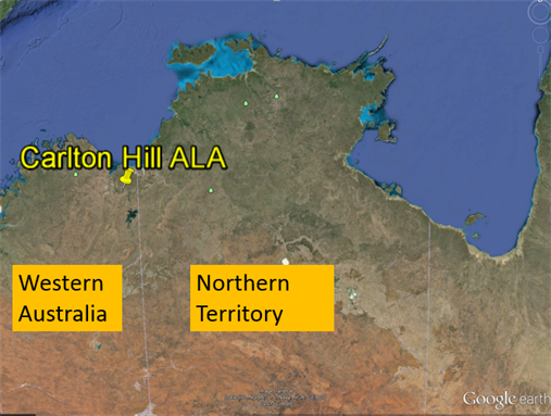 Figure 1: Location of Carlton Hill ALA